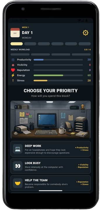Definitely Productive day one screen