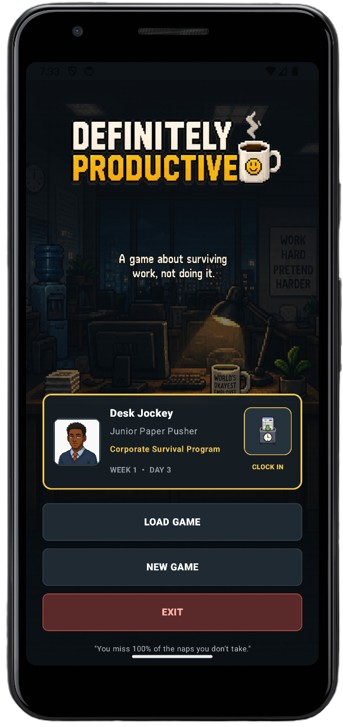 Definitely Productive main screen